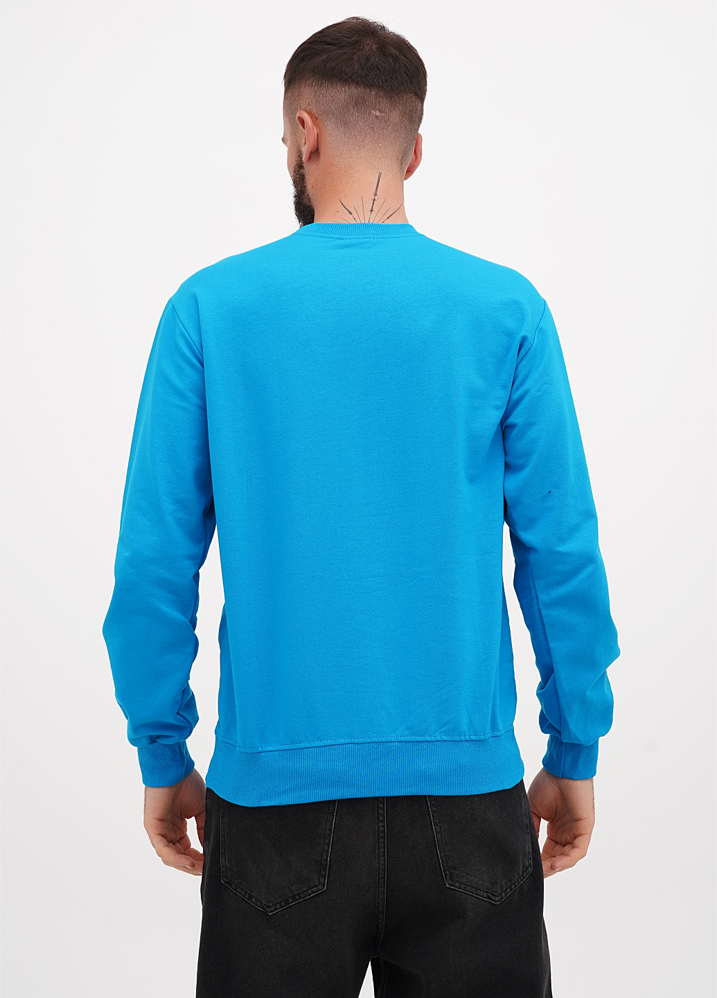 Бірюзовий світшот малюнок без декору (305003755)