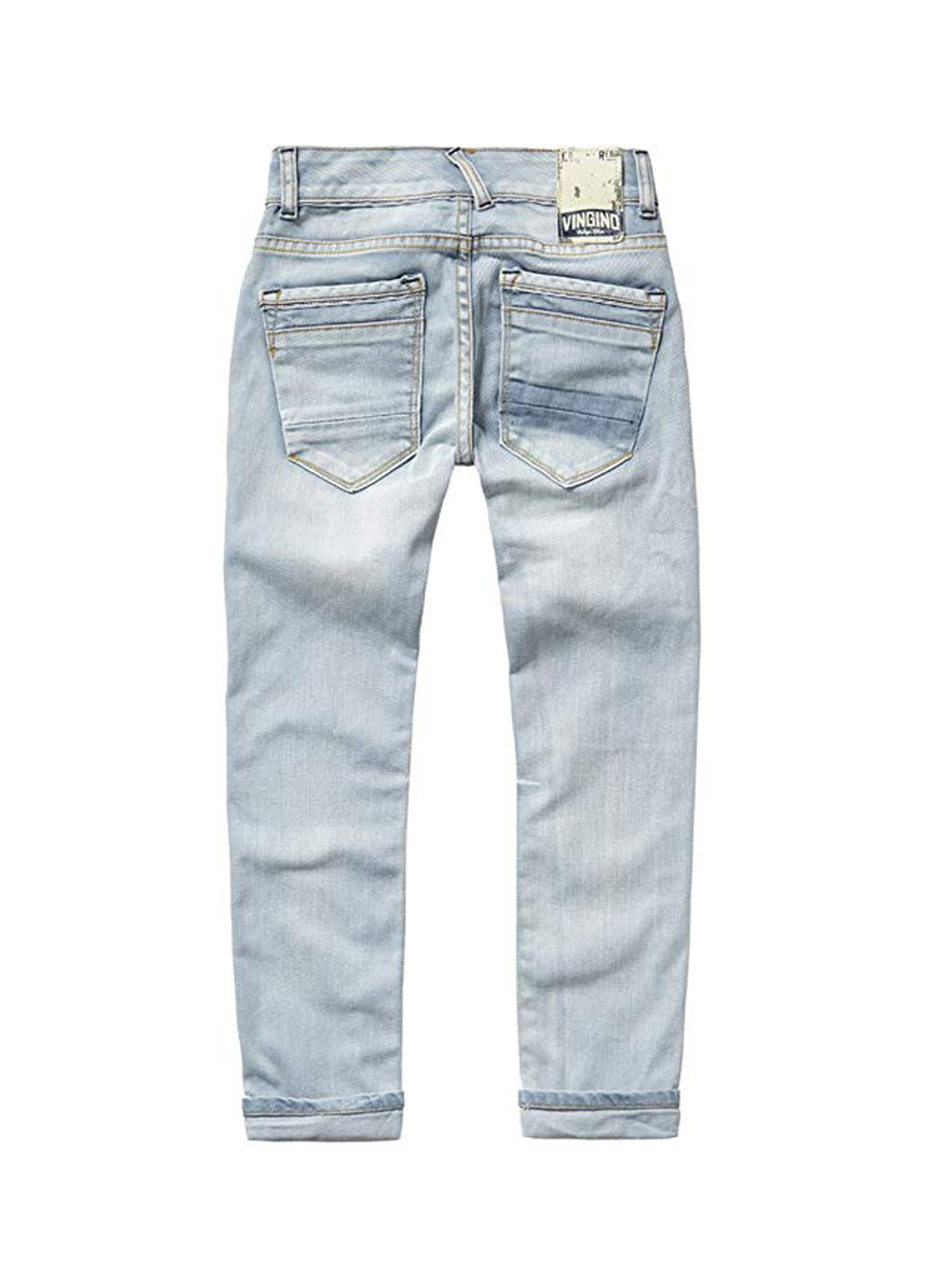 Голубые демисезонные прямые джинсы Vingino