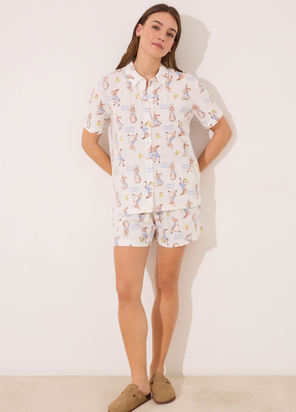 Белая всесезон пижама (рубашка, шорты) рубашка + шорты Women'secret