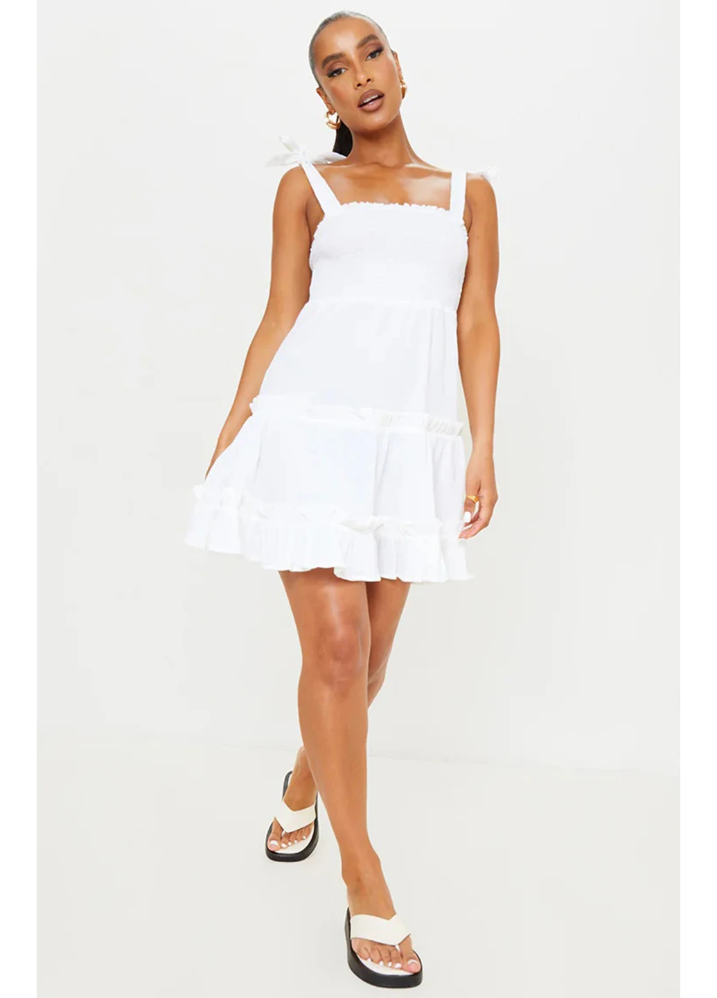Летний женский сарафан PrettyLittleThing однотонный