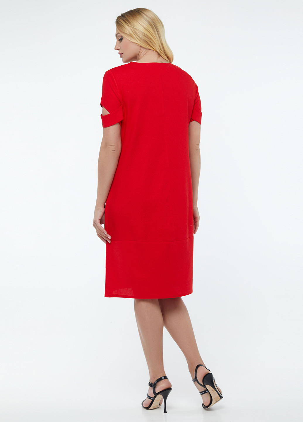 Красное кэжуал платье футляр A'll Posa с рисунком