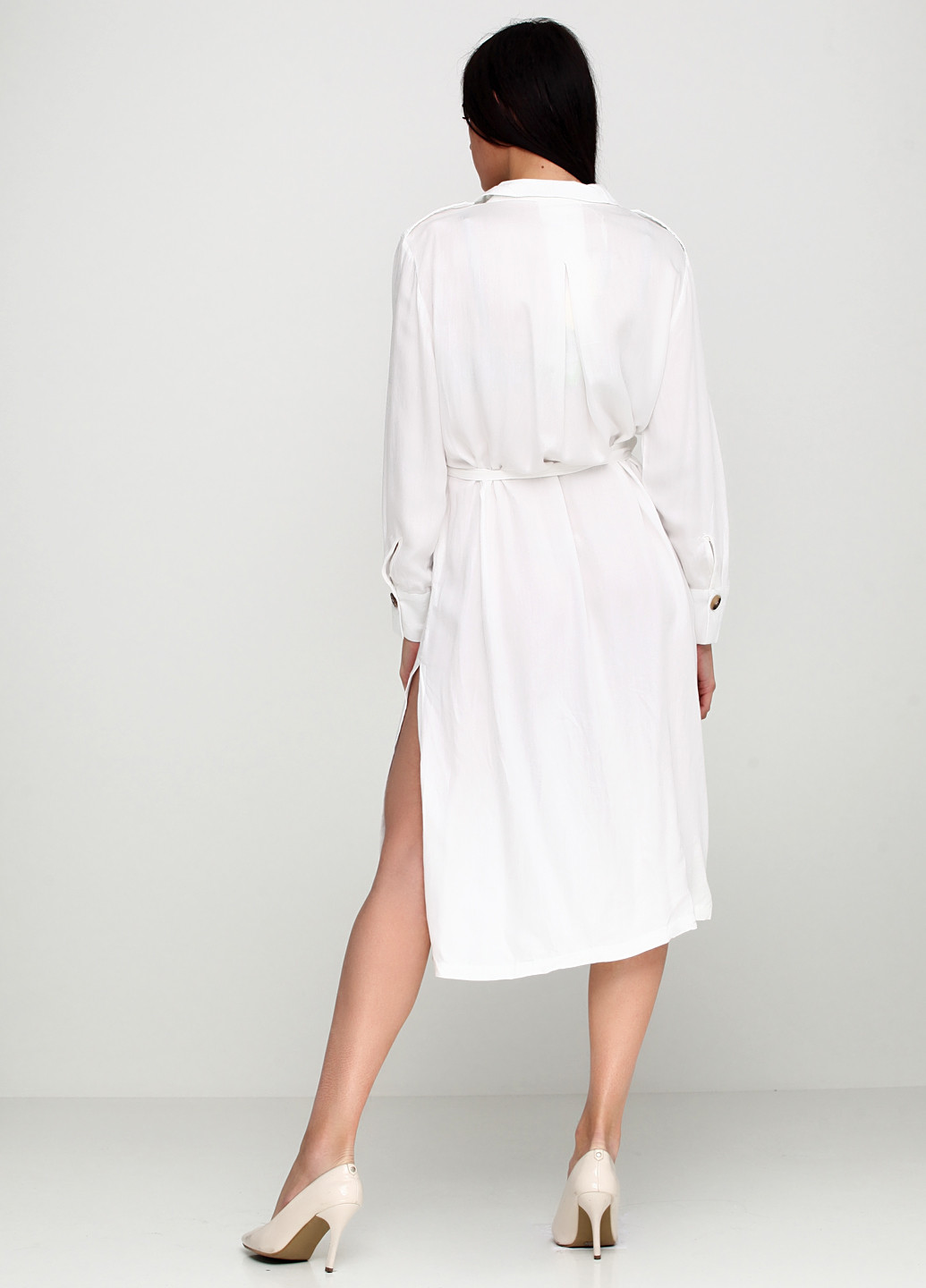 Білий кежуал сукня Samar однотонна