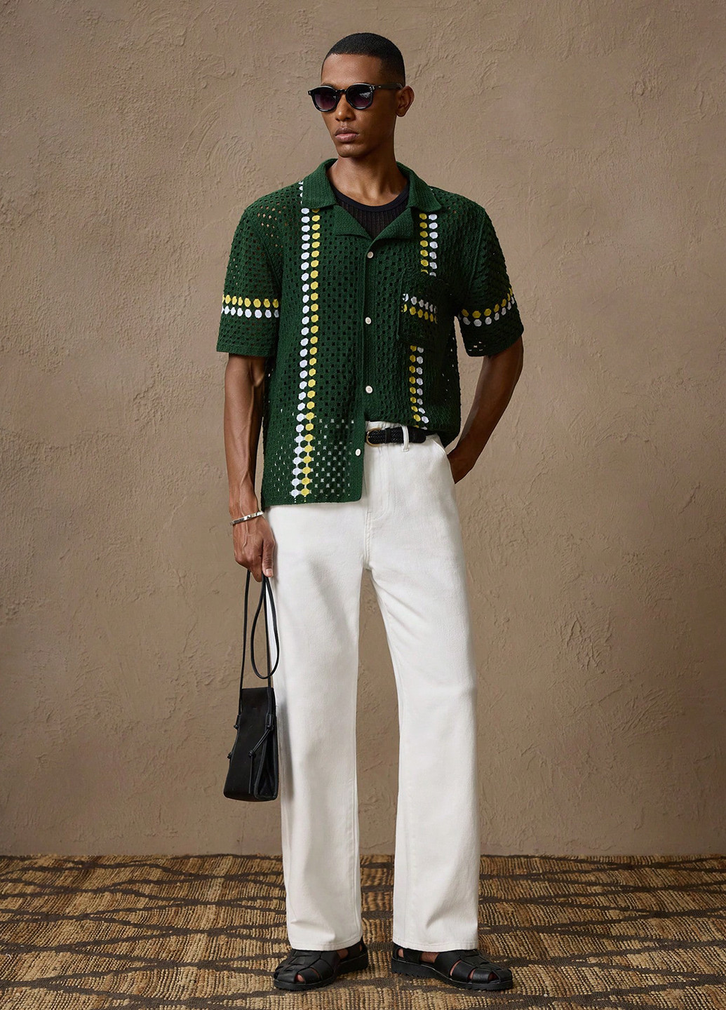 Белые демисезонные прямые джинсы SHEIN