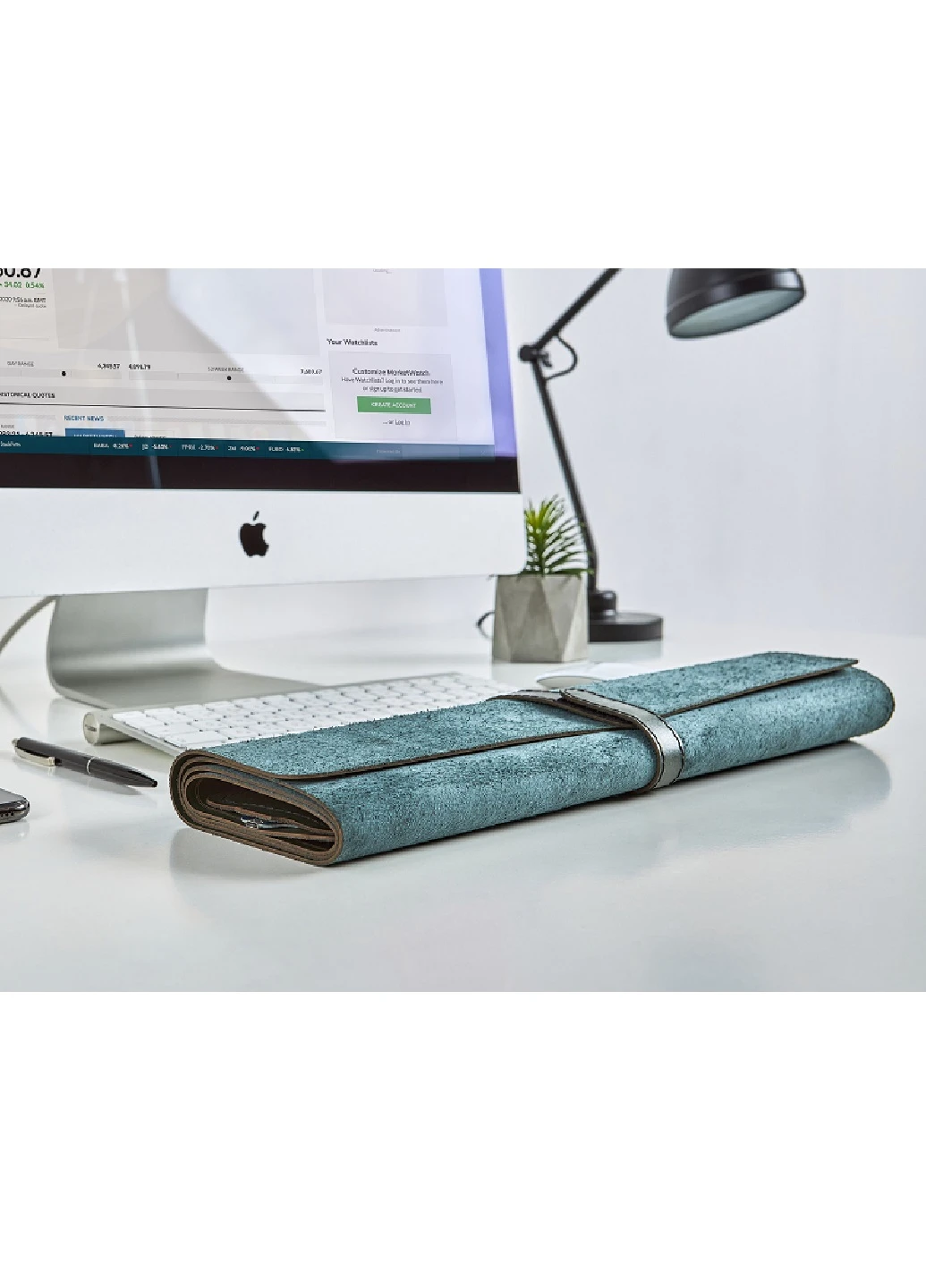 Шкіряний килимок Лемат для комп'ютерної миші клавіатури і ноутбука з вбудованою бездротовою зарядкою (5469082-Б) Зелений Francesco Marconi (248735011)