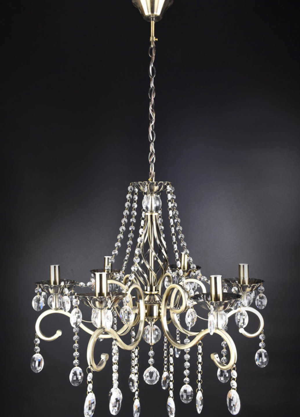 Люстра свічка 6071/6-AB Бронза 60х58х58 см. Handmade (234538315)