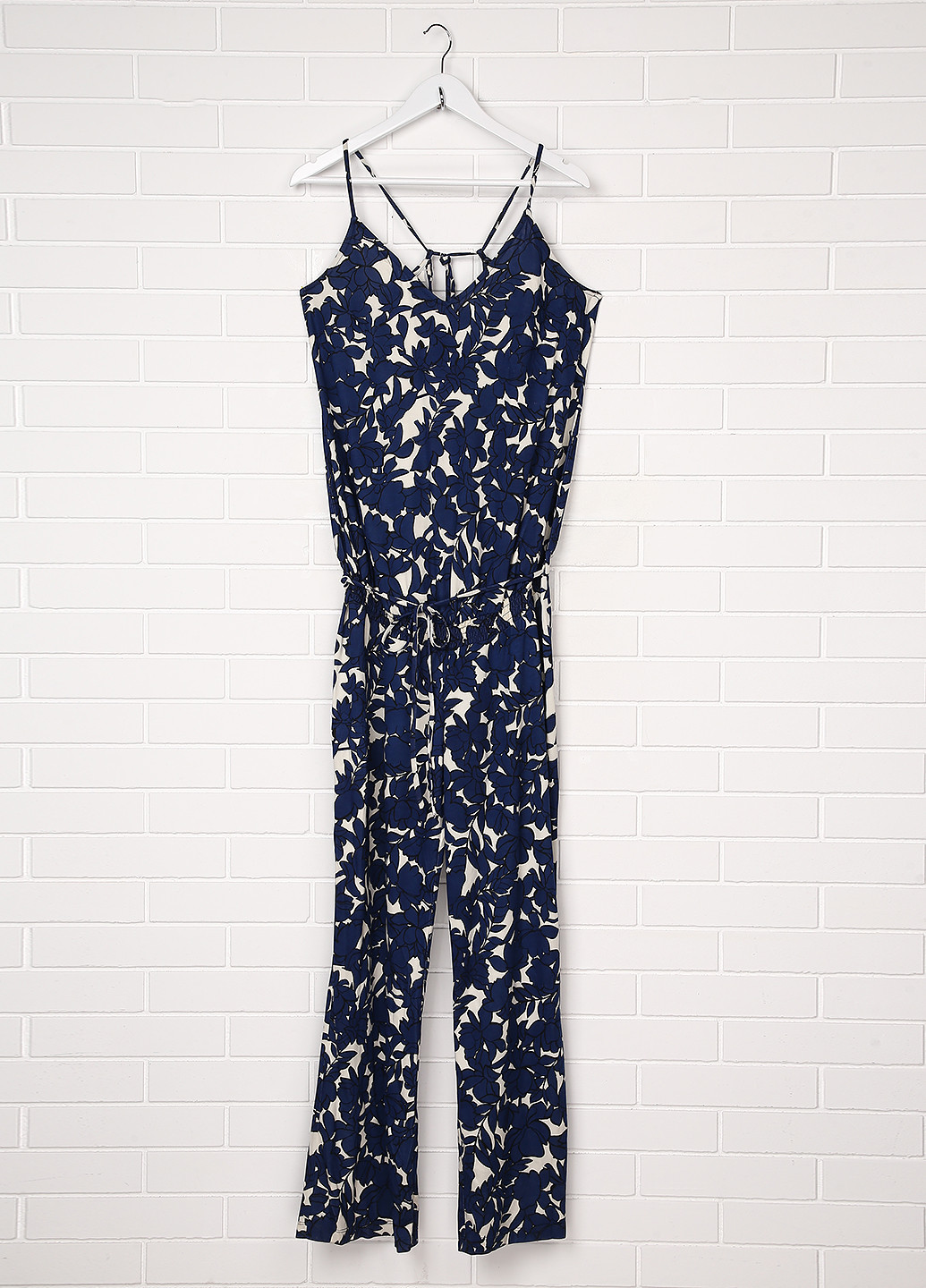 Комбінезон для вагітних H&M комбінезон-брюки квітковий темно-синій кежуал