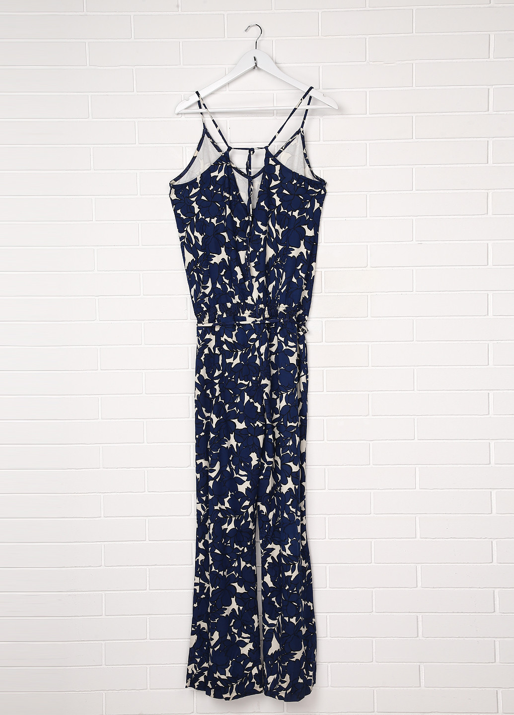 Комбінезон для вагітних H&M комбінезон-брюки квітковий темно-синій кежуал