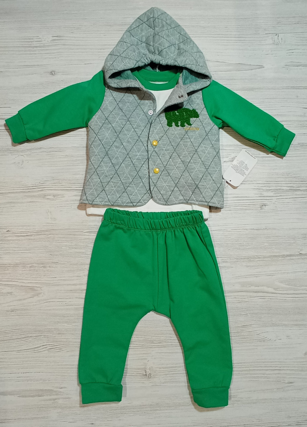 Зеленый демисезонный спортивный костюм Bebetto