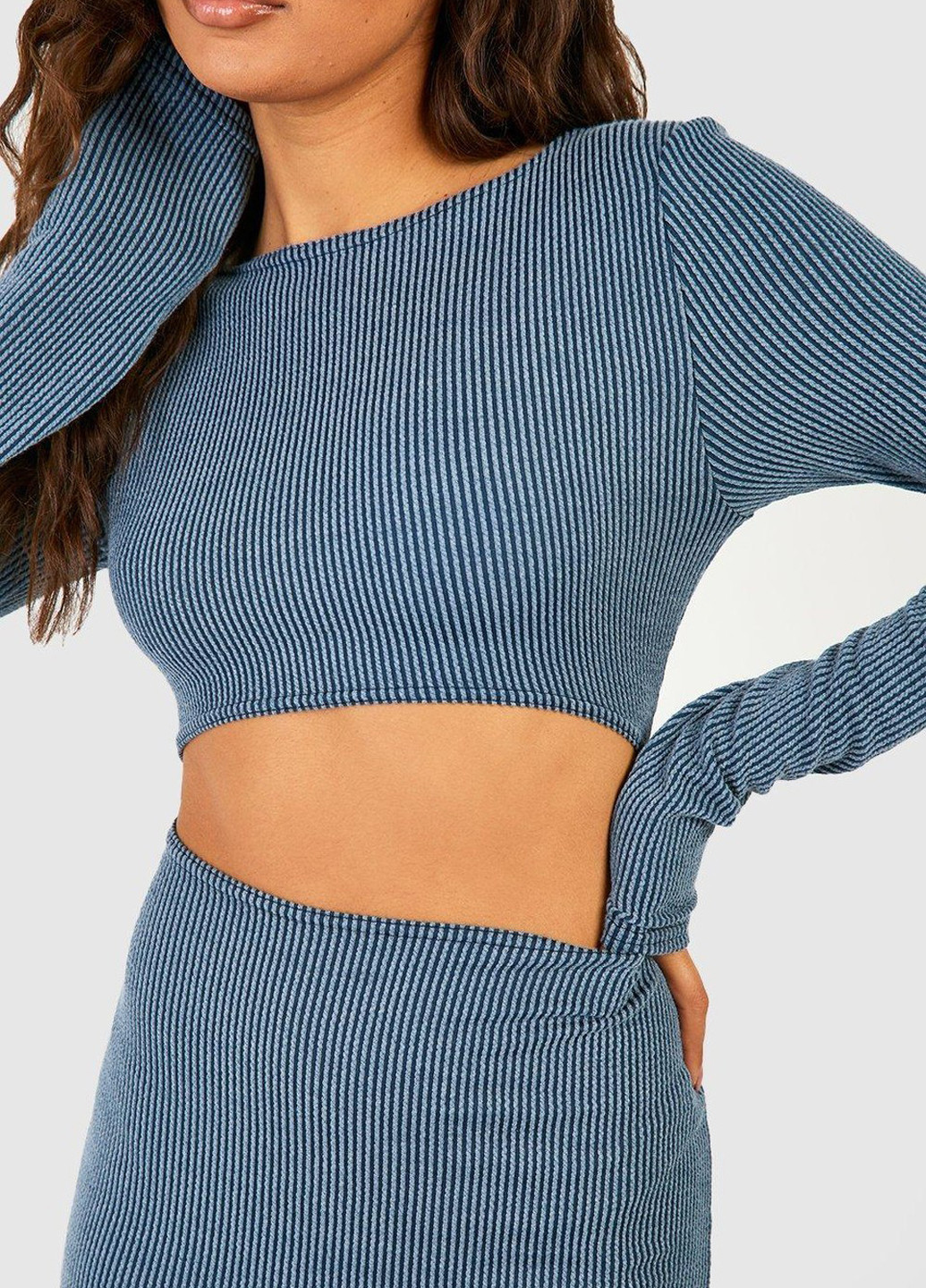 Сіро-синя кежуал сукня силуетна Boohoo однотонна