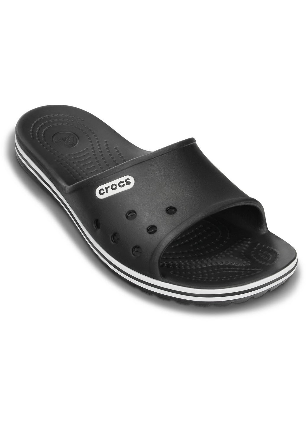 Черные пляжные шлепанцы Crocs