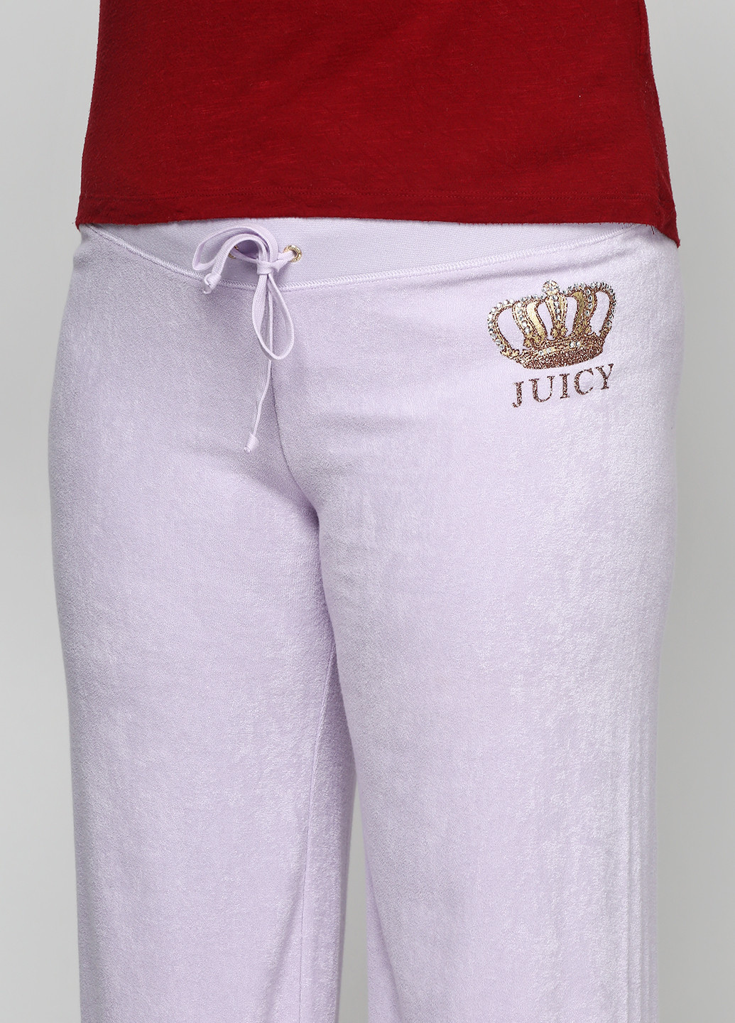 Сиреневые спортивные демисезонные клеш брюки Juicy Couture