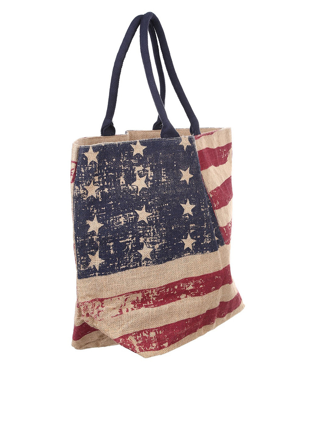 Сумка Francescas`s шоппер американский флаг бежевая пляжная