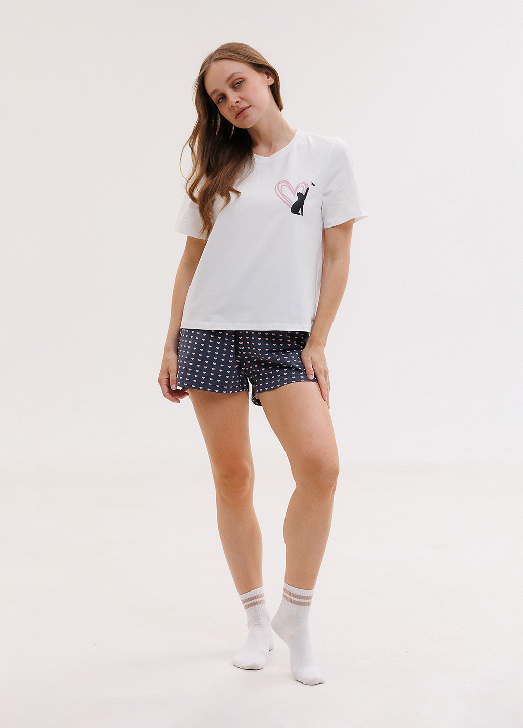 Комбинированная всесезон пижама (футболка, шорты) футболка + шорты Garnamama