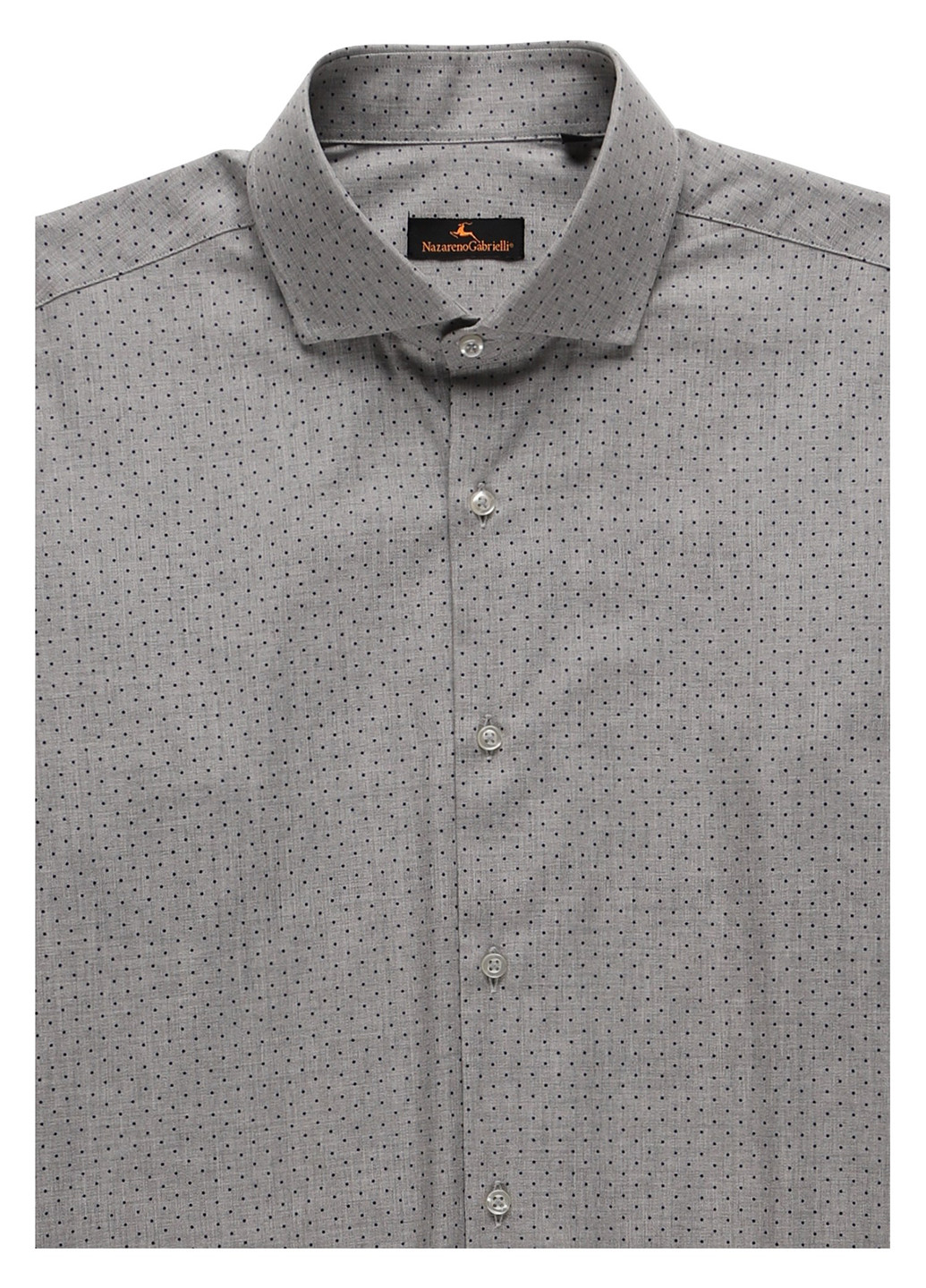 Серая классическая, кэжуал рубашка в горошек Nazarenogabrielli