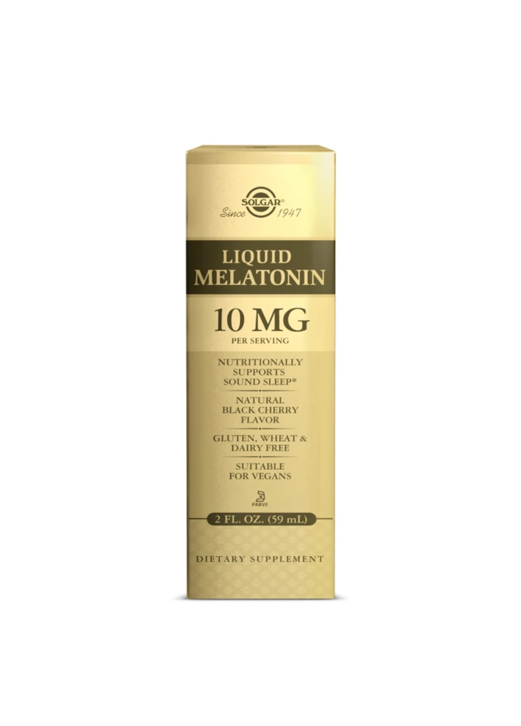Мелатонін Liquid Melatonin, Natural Black Cherry Flavor, 10 mg 59 ml солгар Solgar (255409030)