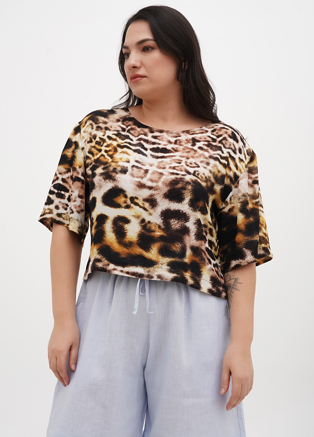 Темно-бежевая блуза Silence