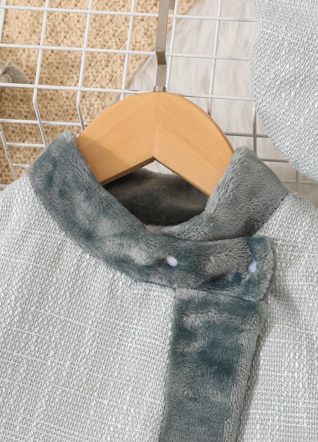 Комбіноване демісезонне Пальто однобортне SHEIN