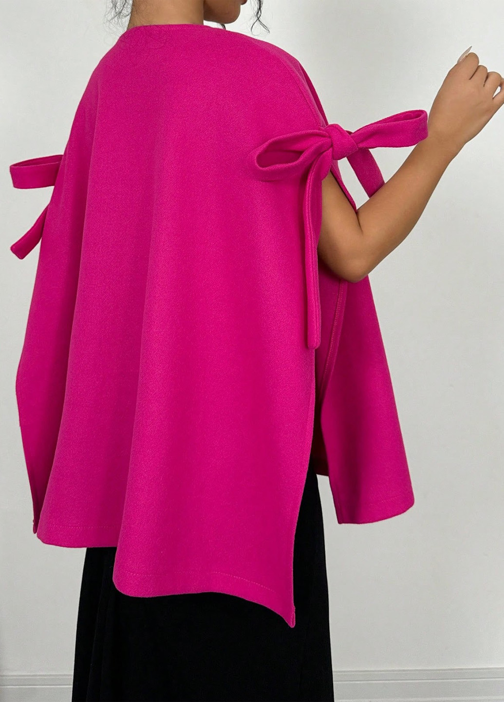 Фуксинове (колору Фукія) Кежуал напівпальто SHEIN однотонне