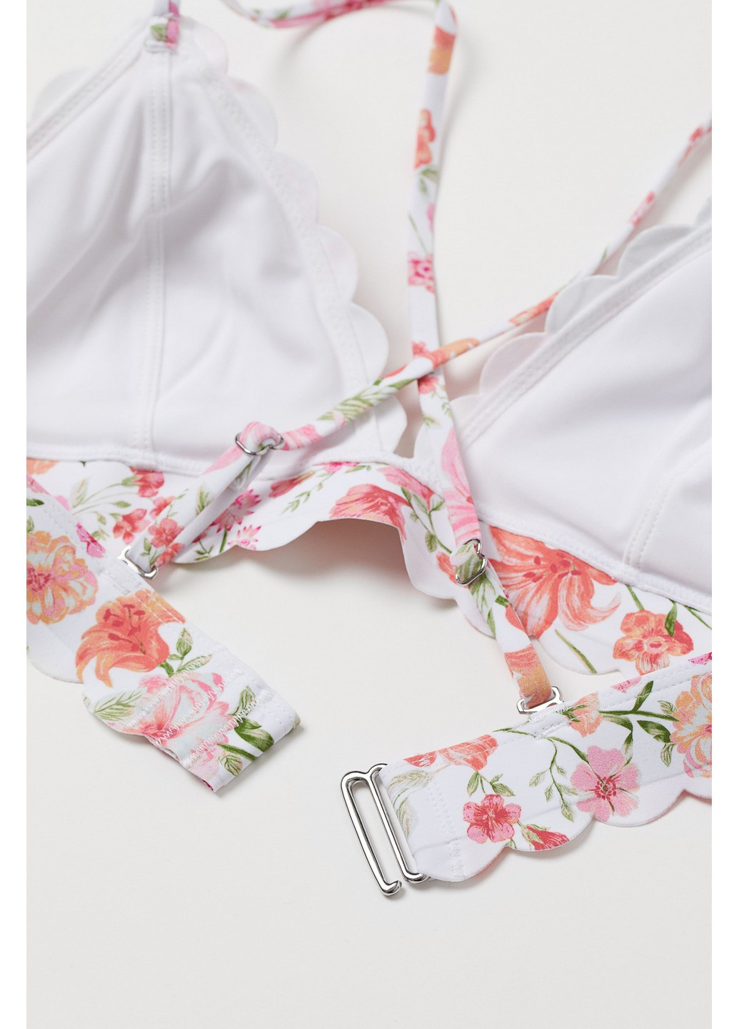 Белые купальные плавки с цветочным принтом H&M