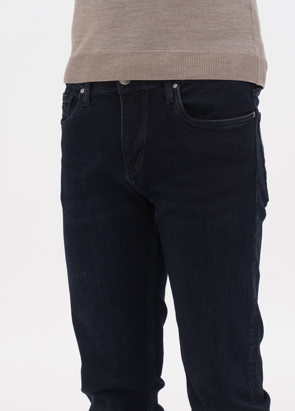 Темно-синие демисезонные регюлар фит джинсы Hugo Boss