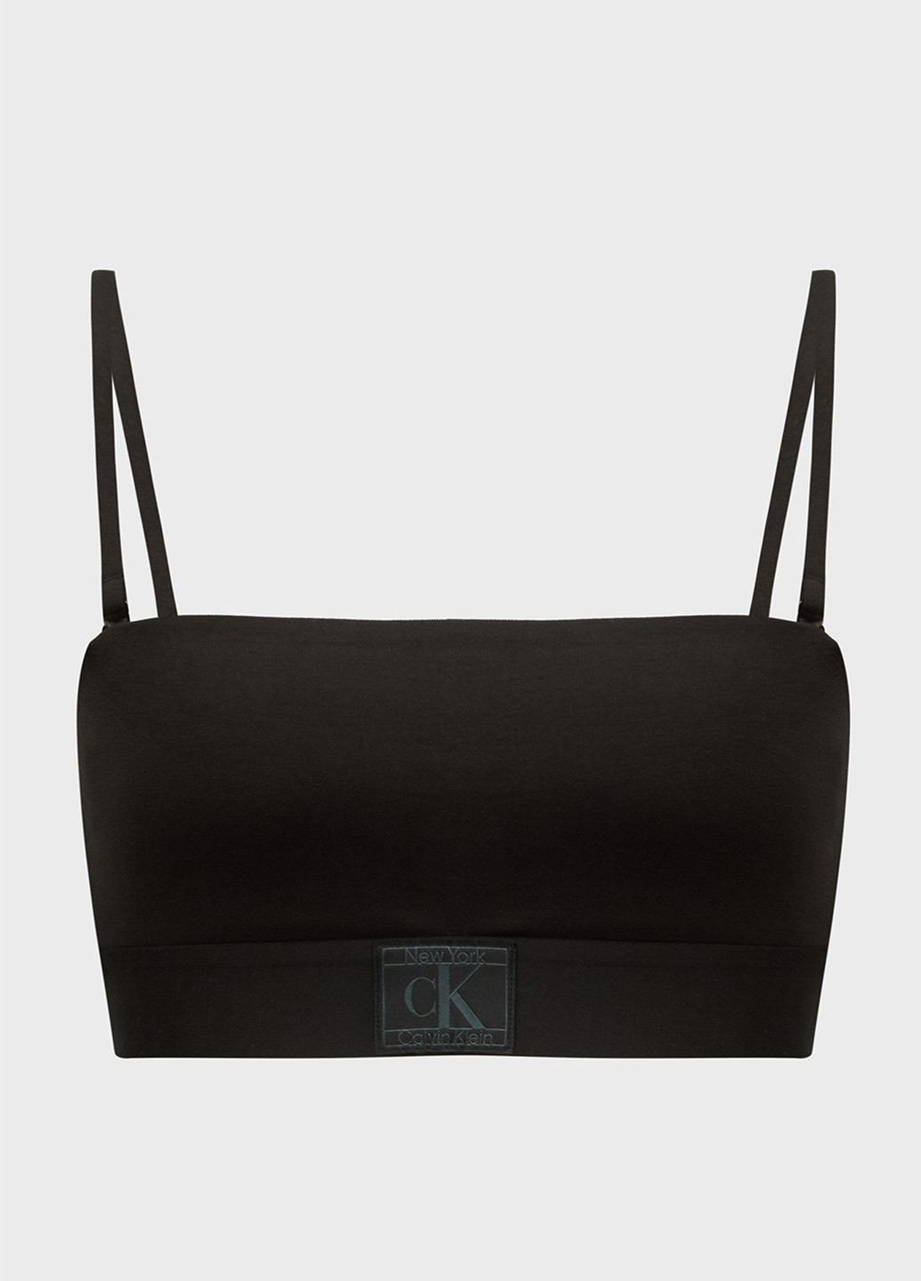Чорний топ бюстгальтер Calvin Klein без кісточок бавовна