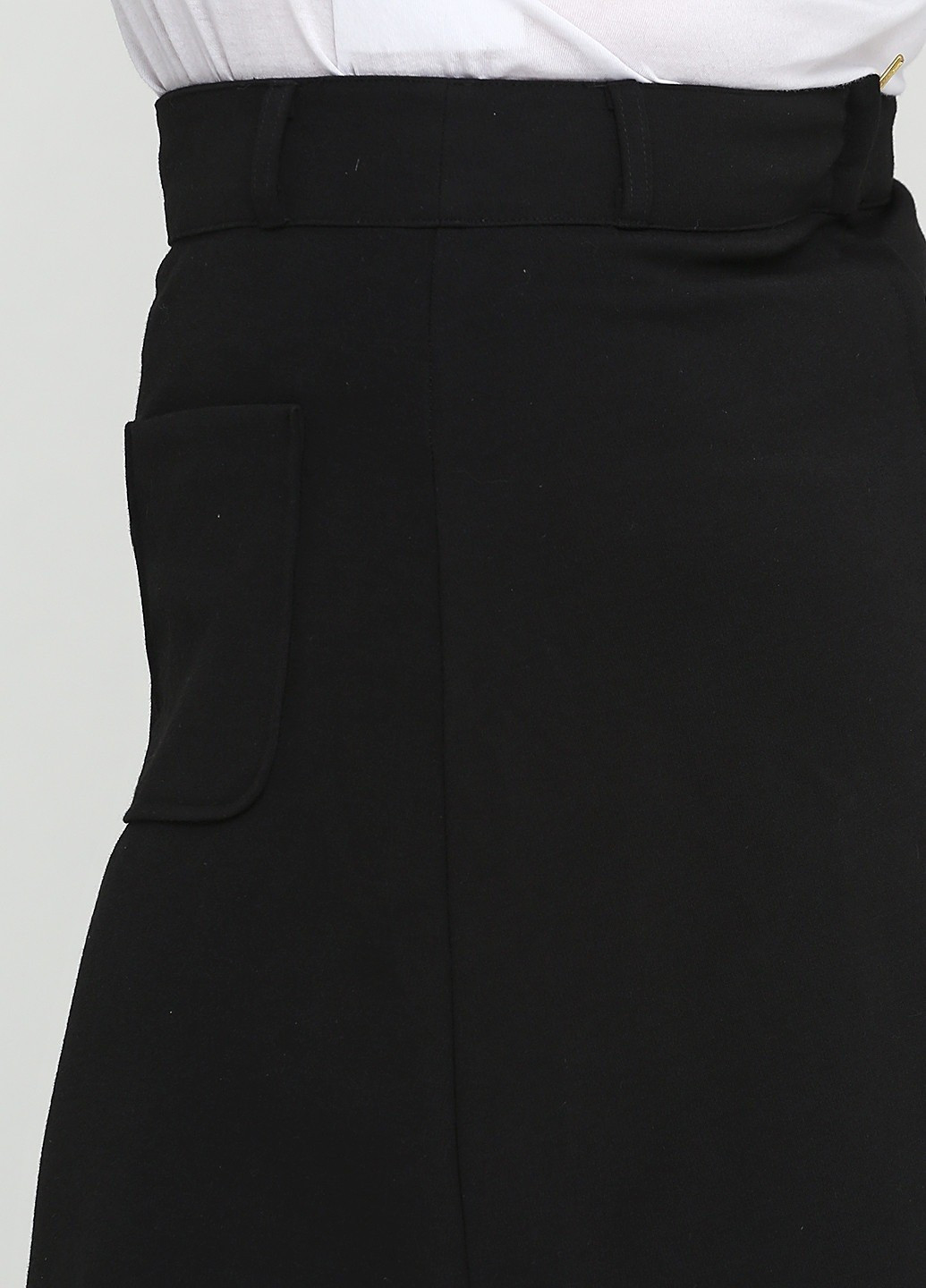 Черная кэжуал однотонная юбка Castro а-силуэта (трапеция)