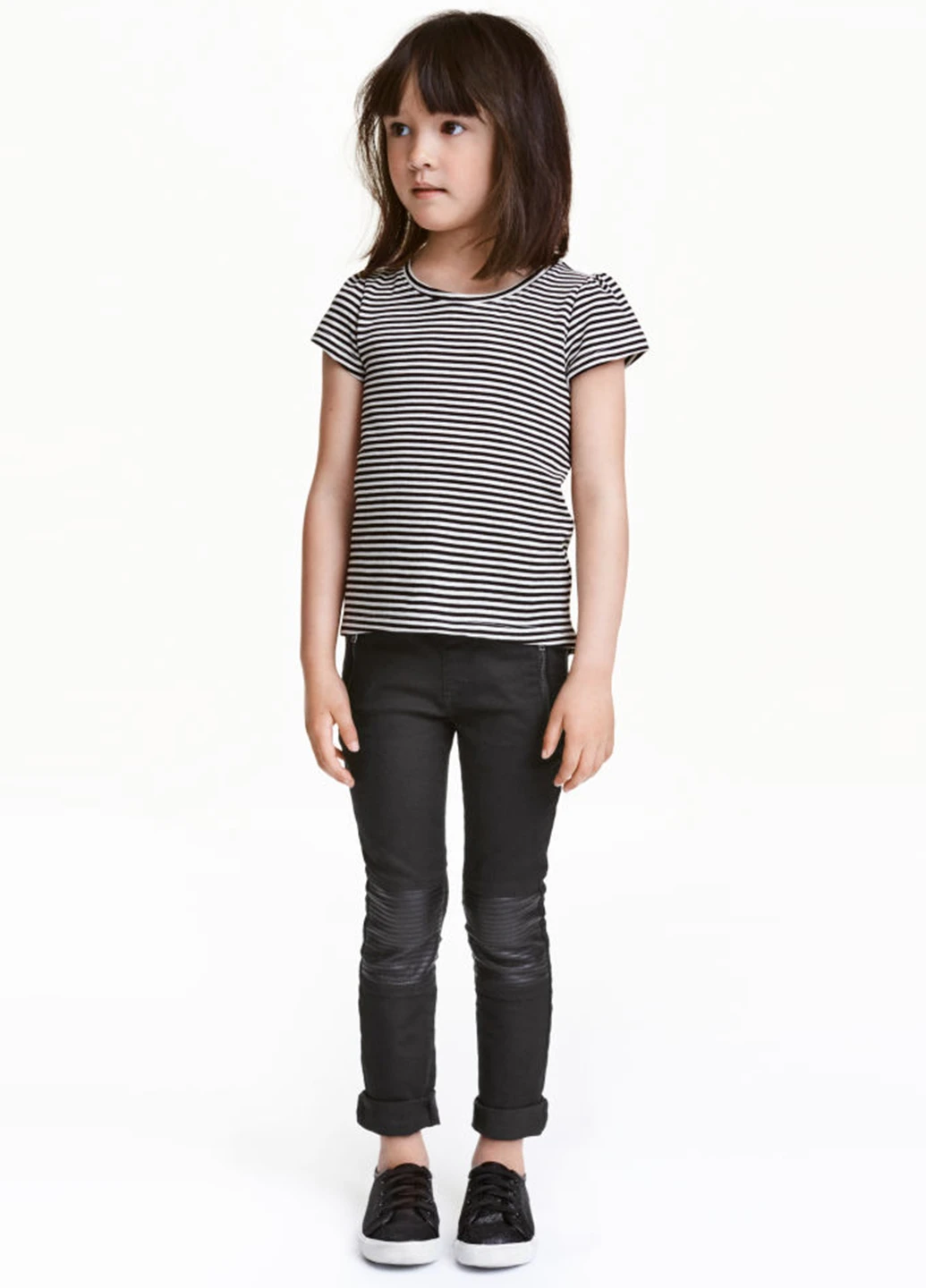 Черные демисезонные джеггинсы H&M