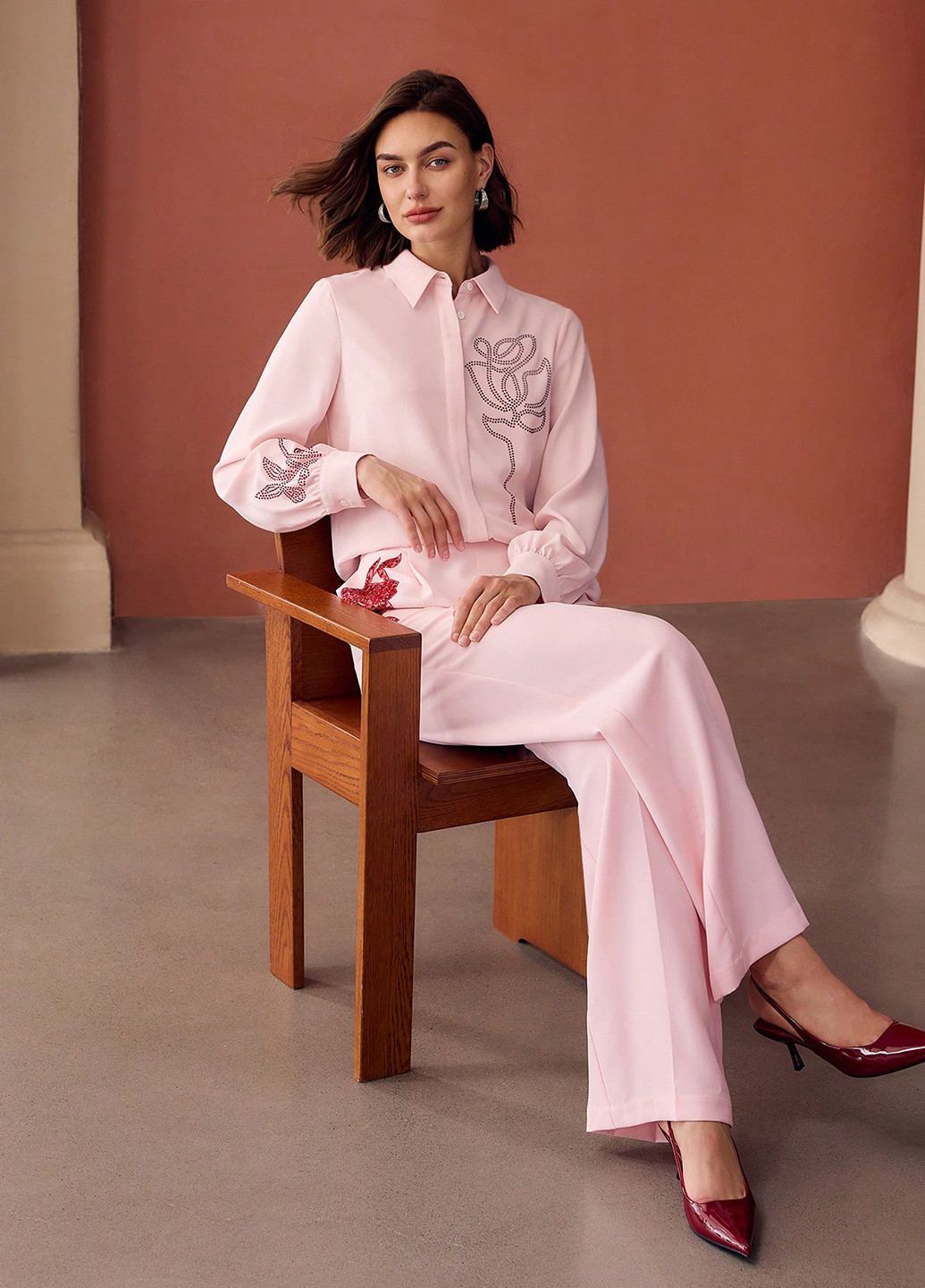 Світло-рожева блуза SHEIN