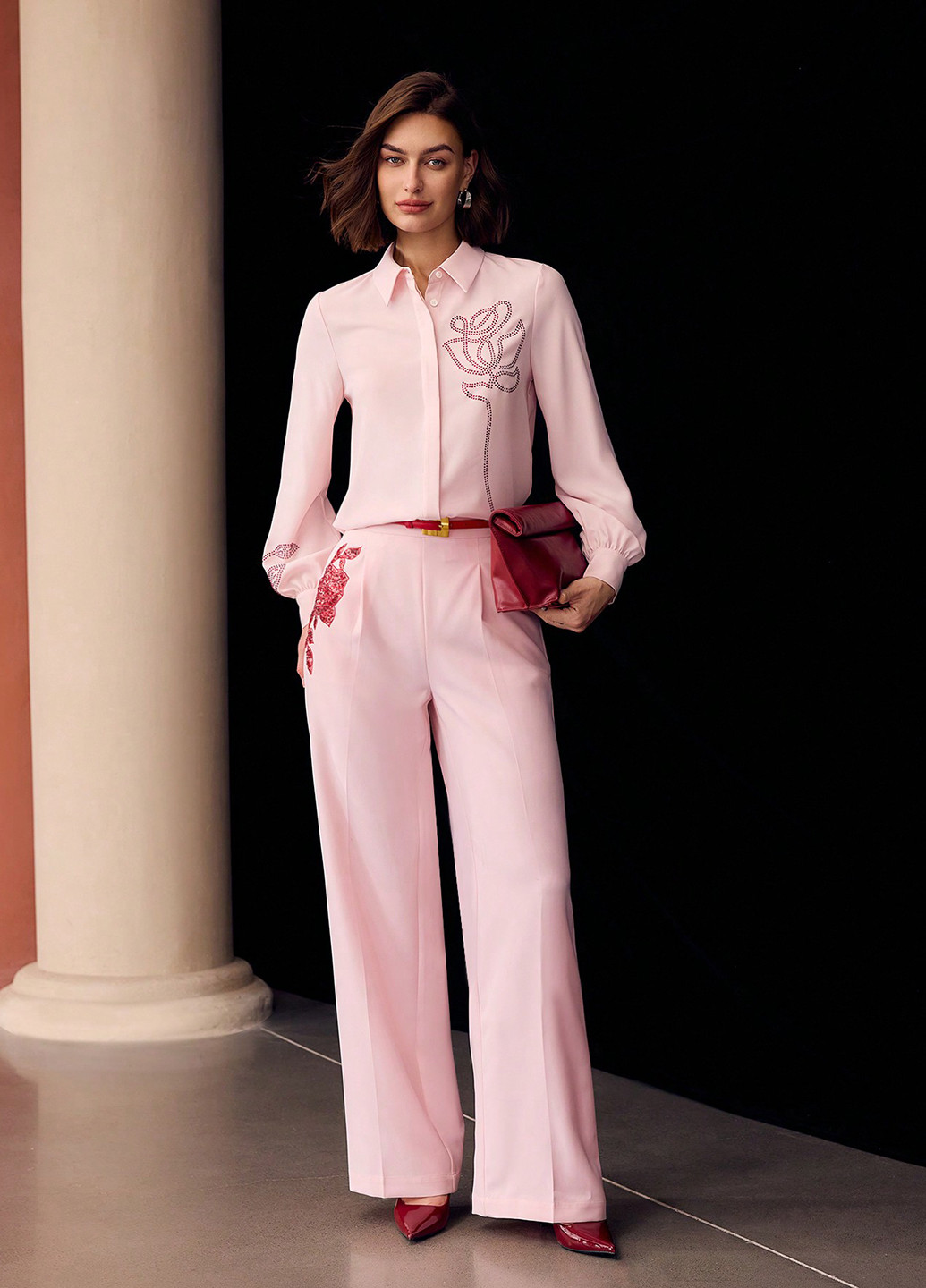 Світло-рожева блуза SHEIN