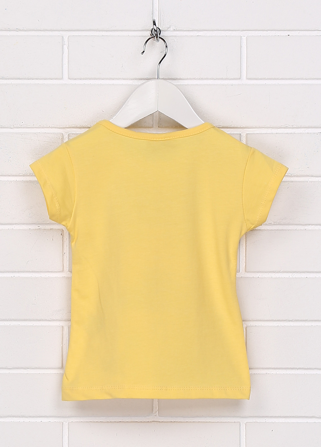 Желтая летняя футболка с коротким рукавом Hacali Kids