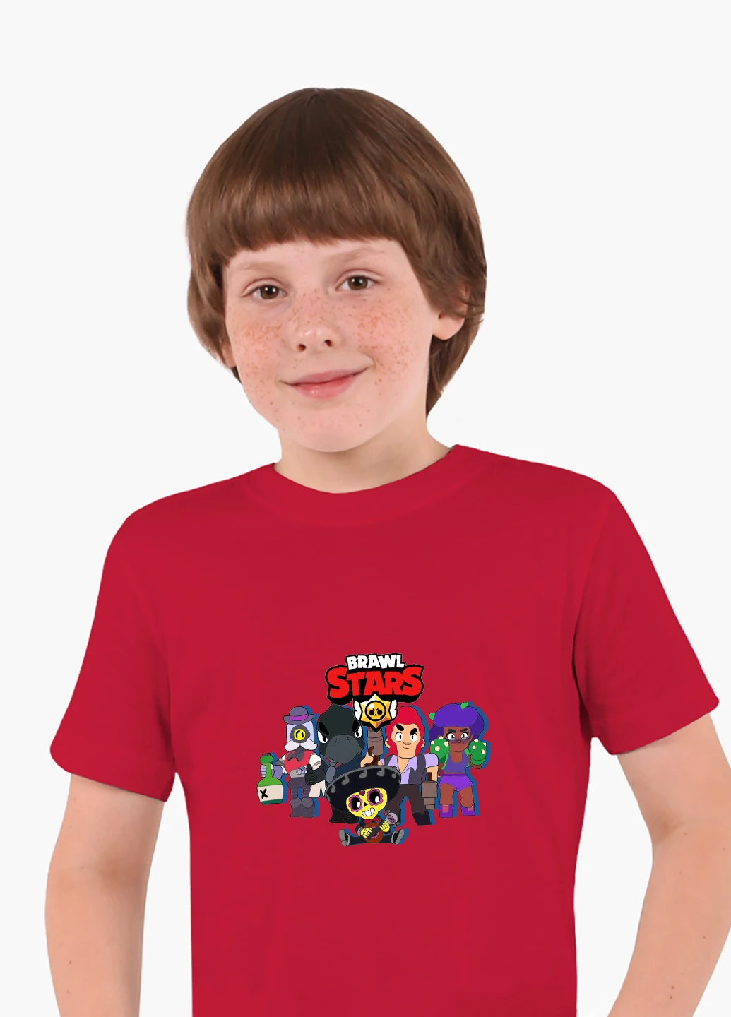 Червона демісезонна футболка дитяча бравл старс (brawl stars) (9224-1004) MobiPrint