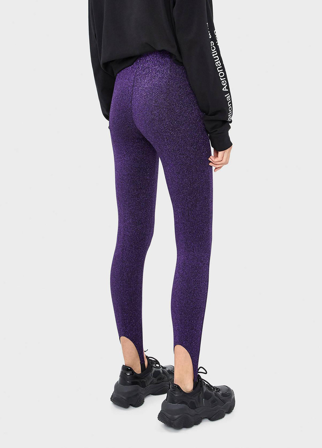 Лосини,чорний-фіолетовий, Bershka (251914688)