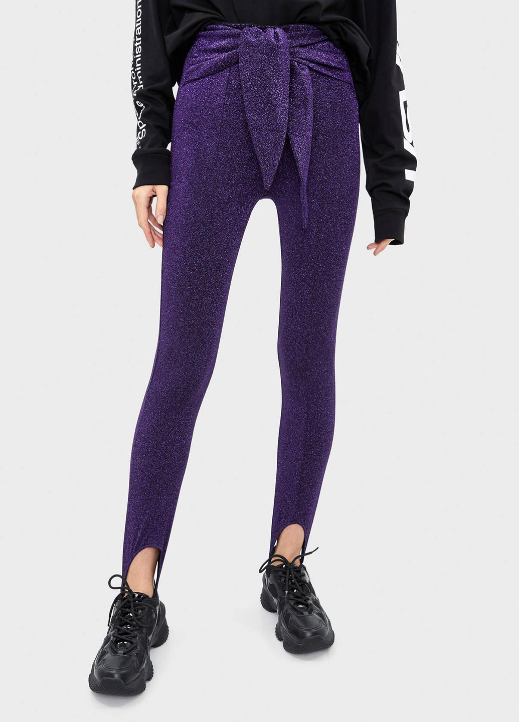 Лосини,чорний-фіолетовий, Bershka (251914688)