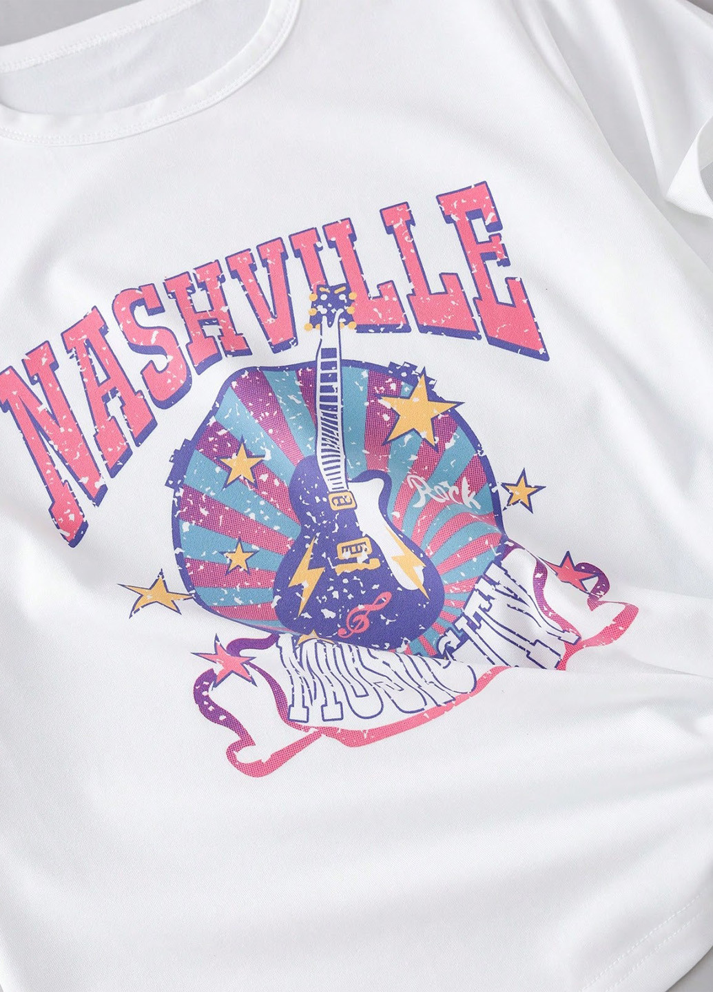 Біла літня футболка SHEIN