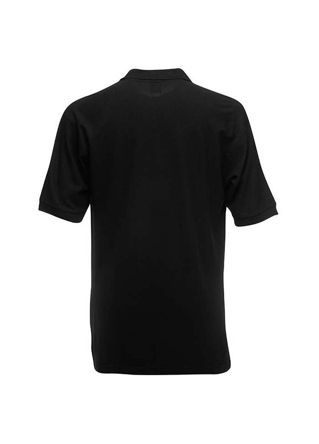 Черная футболка-поло для мужчин Fruit of the Loom