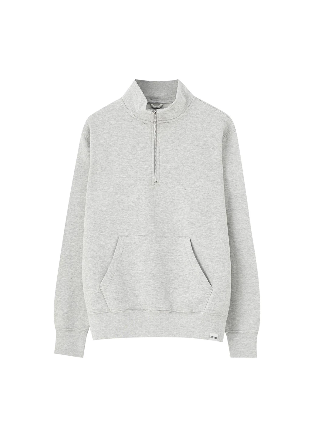 Світло-сірий світшот Pull & Bear меланж без декору (251697013)