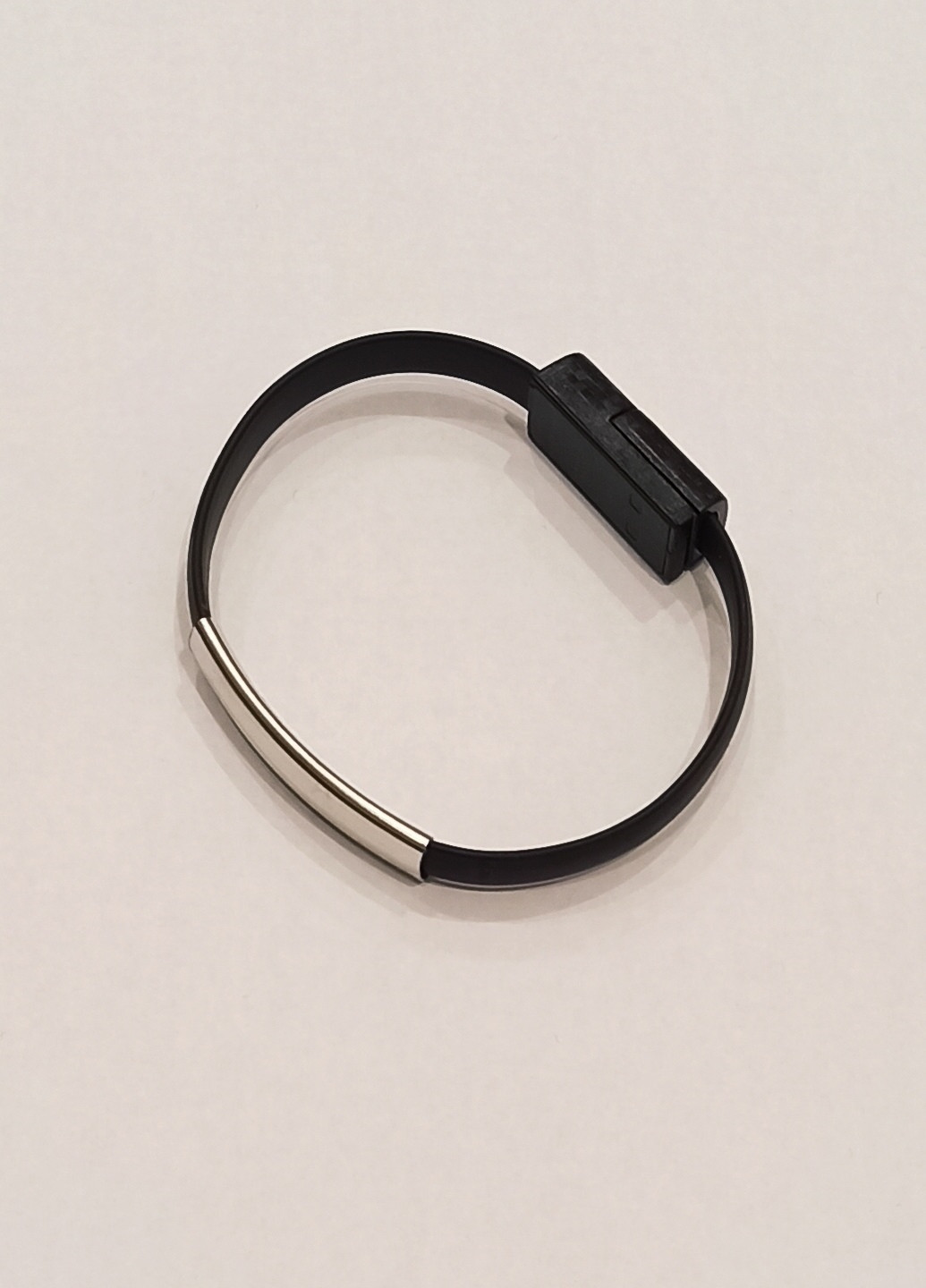 Кабель браслет силиконовый USB - Lightning 0,22м черный No Brand (249977029)