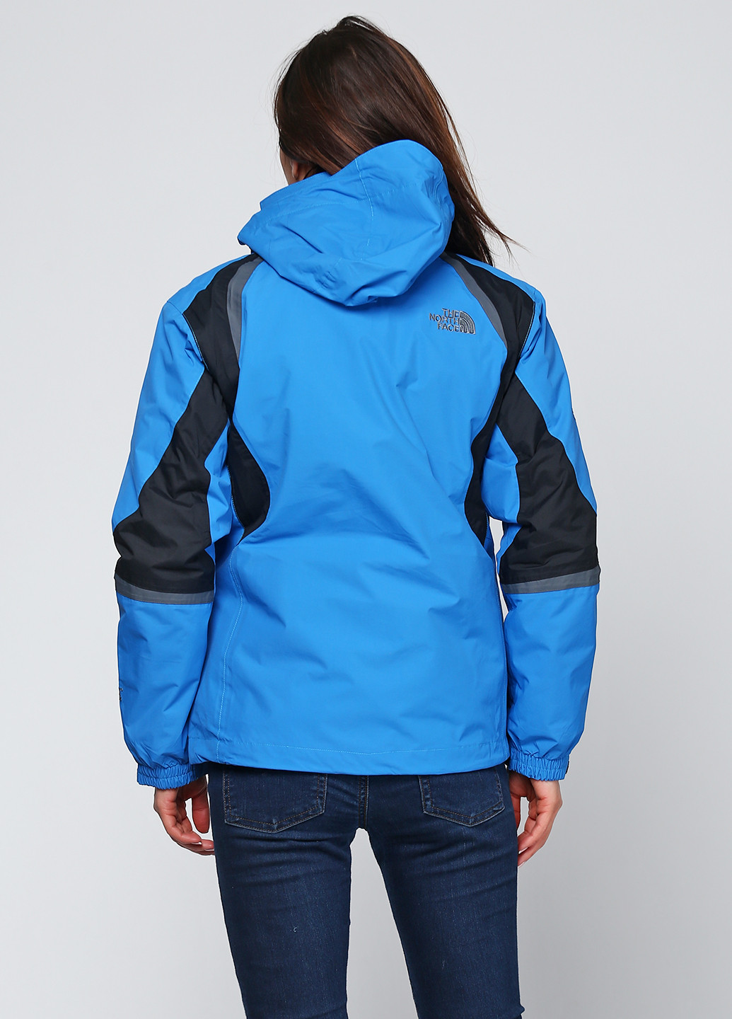 Темно-блакитна зимня куртка лижна The North Face