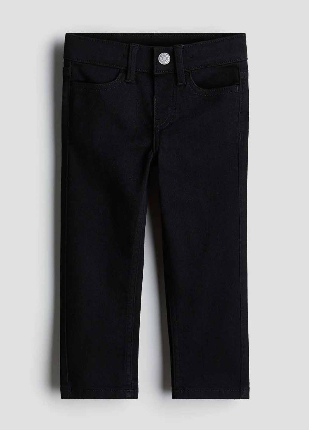 Черные демисезонные слим джинсы H&M