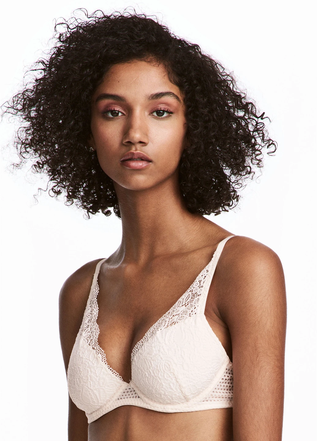 Молочный бюстгальтер H&M с косточками полиамид