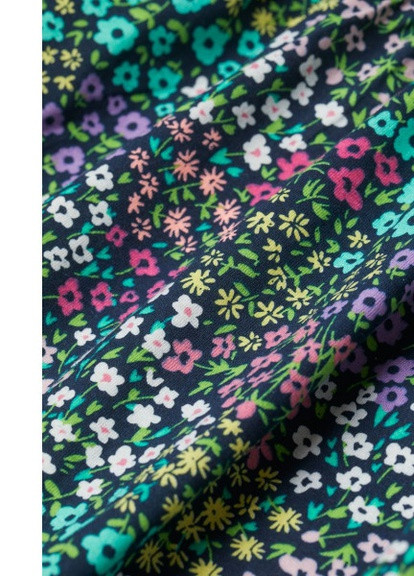 Летний сарафан без рукавов трикотажный 21р 110-116 см темно-синий с принтом H&M в цветочек