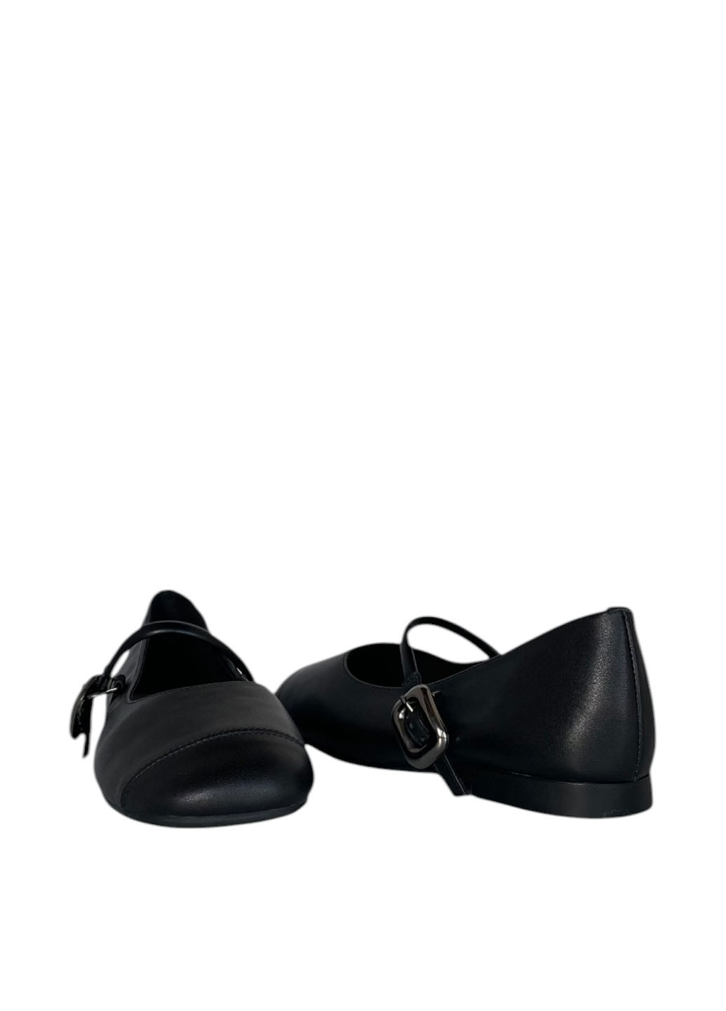 Жіночі балетки Melanda.M | чорні однотонні без декору натуральна шкіра (332312454)