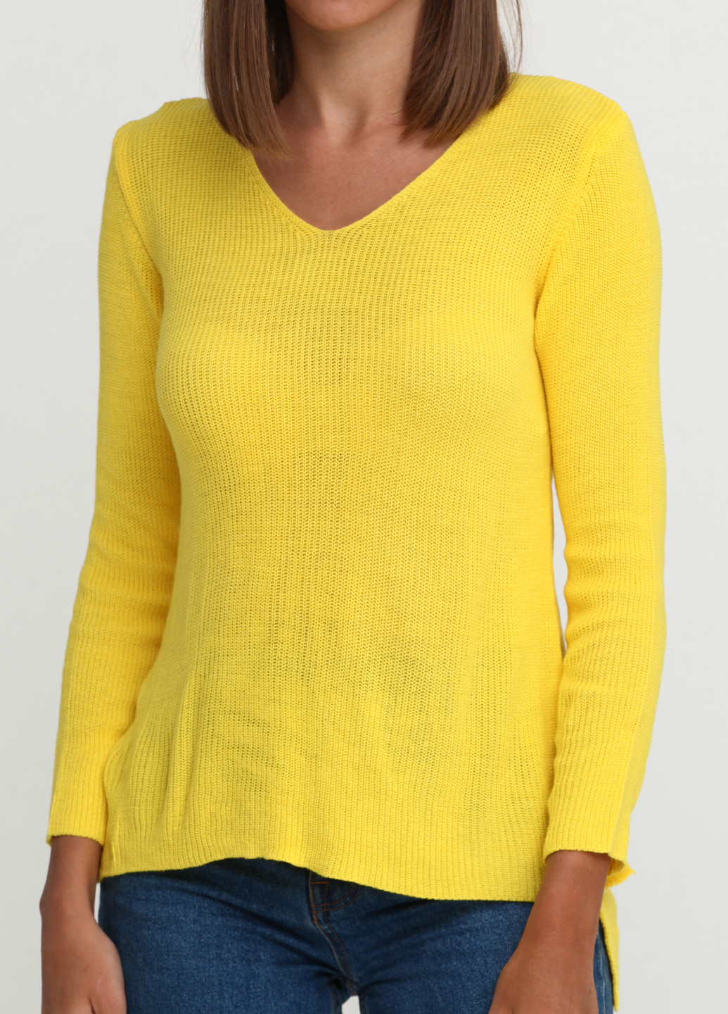 Желтый демисезонный пуловер пуловер Akdeniz