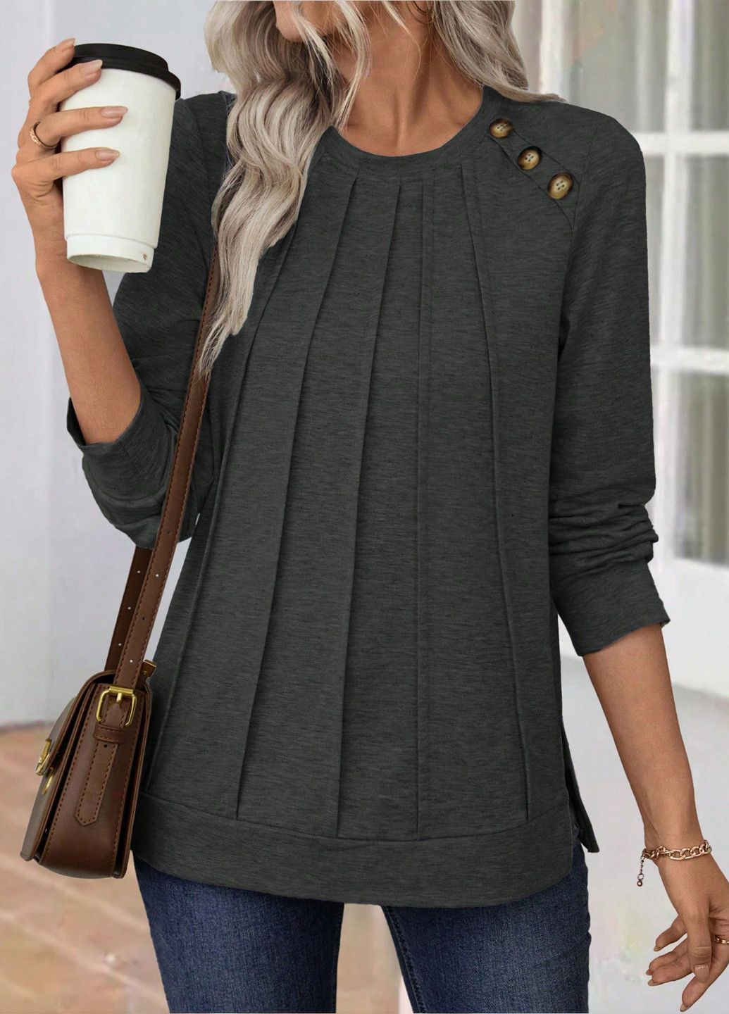 Темно-сірий демісезонний джемпер джемпер SHEIN