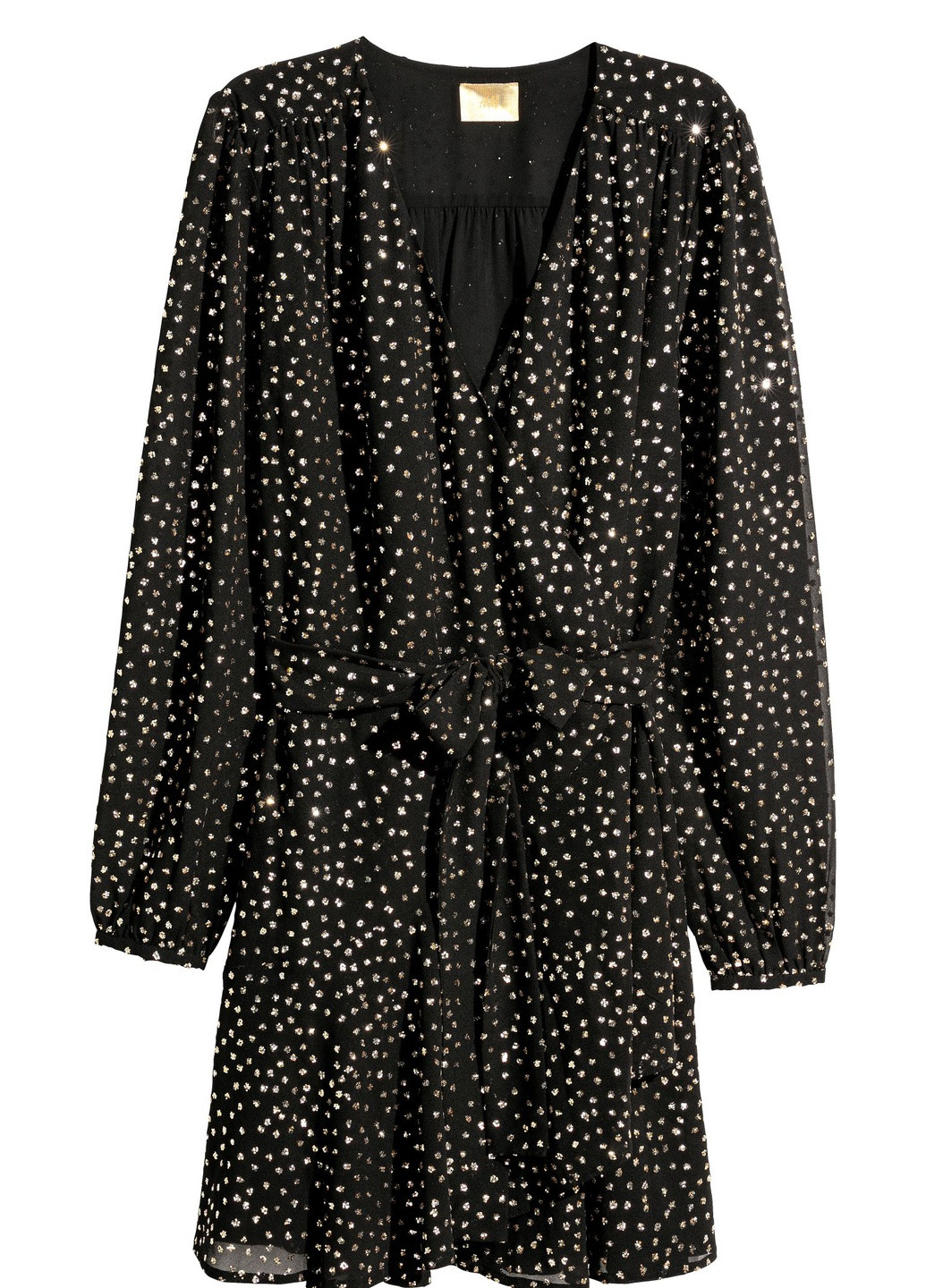 Черное кэжуал платье H&M однотонное