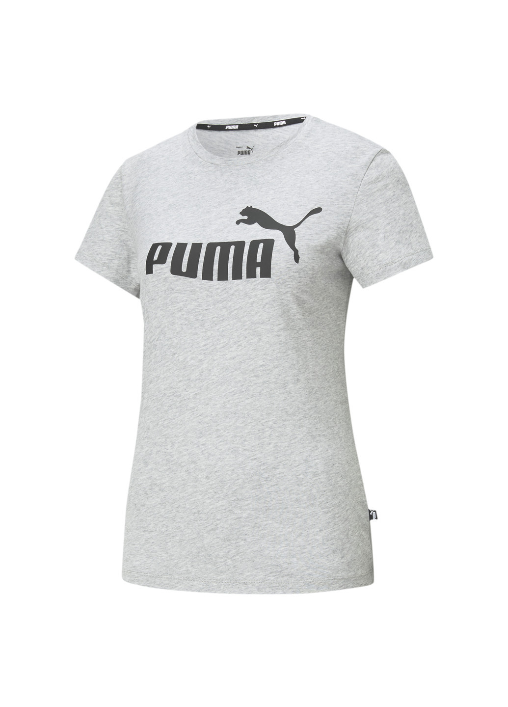 Серая всесезон футболка essentials logo women's tee Puma