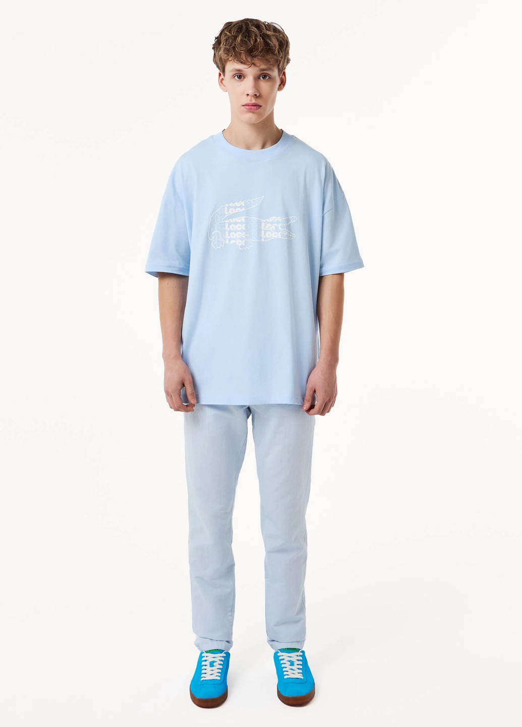 Голубая футболка Lacoste