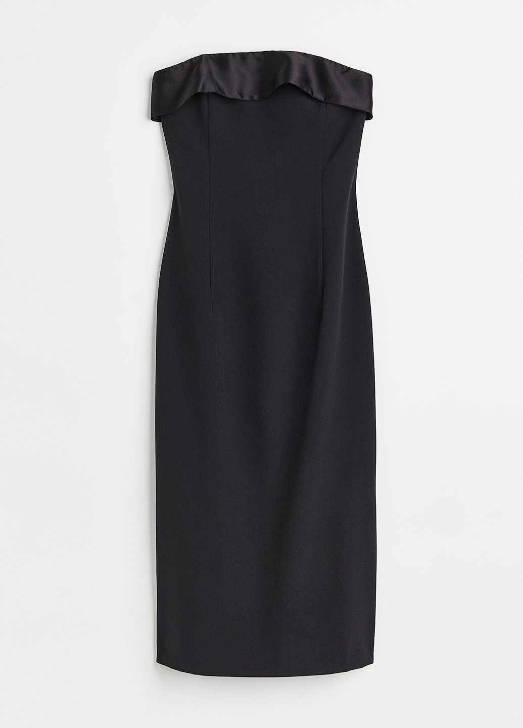 Чорна кежуал, коктейльна сукня з відкритими плечима, футляр H&M однотонна