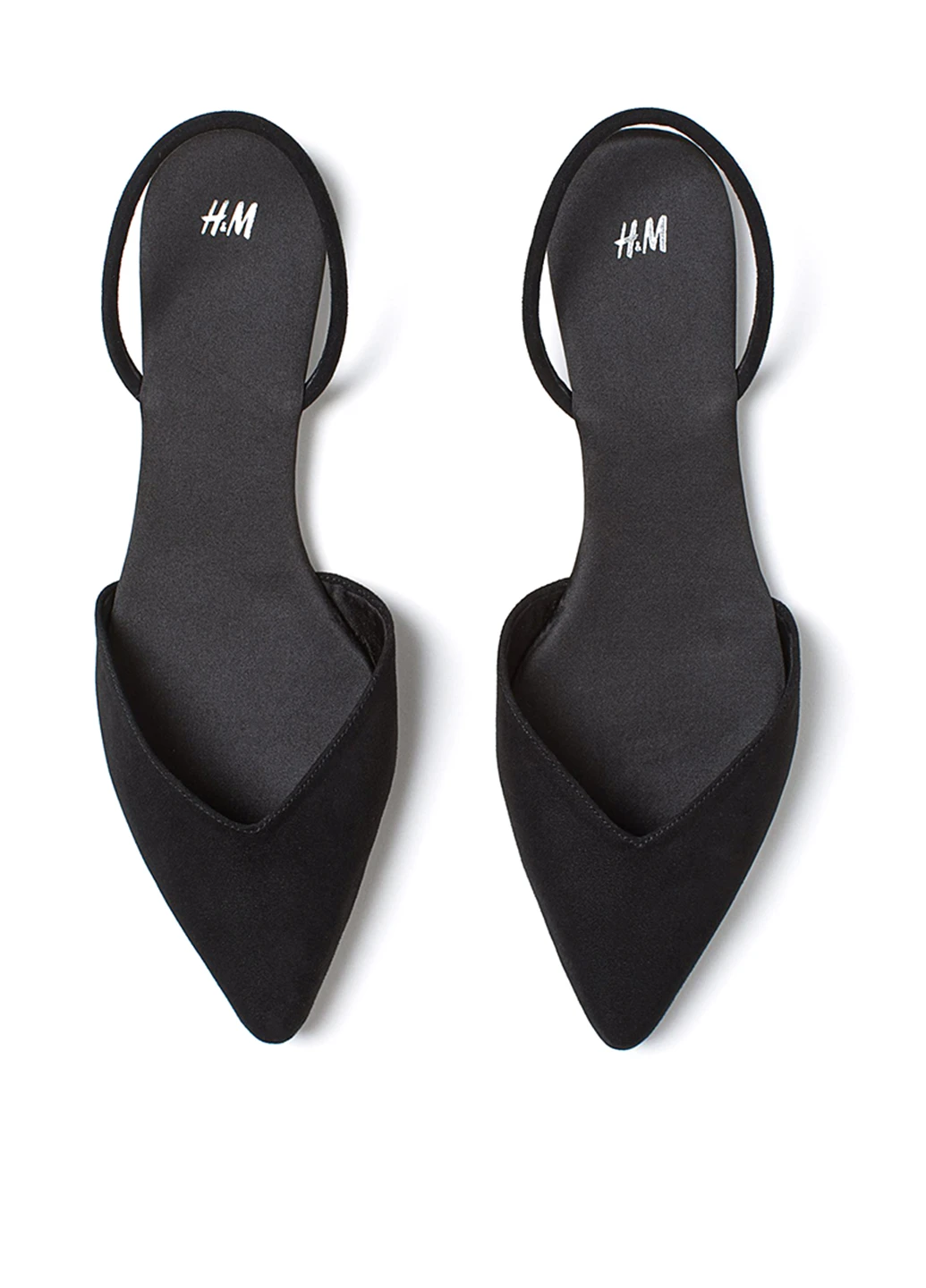 Жіночі балетки H&M | чорні однотонні поліуретан (213157968)