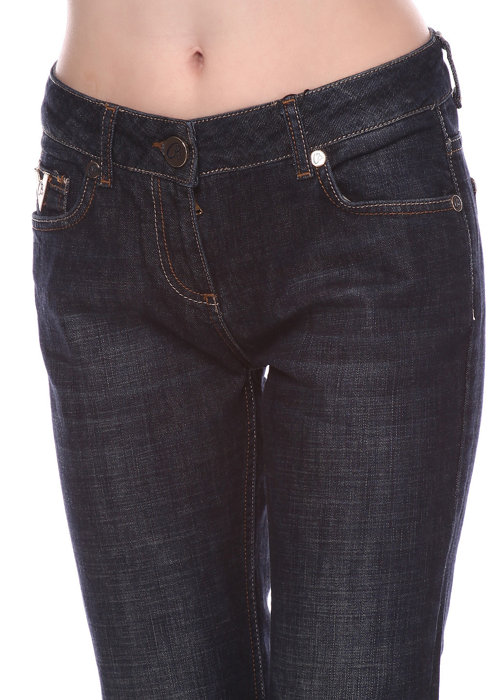 Синие демисезонные скинни джинсы Sassofono